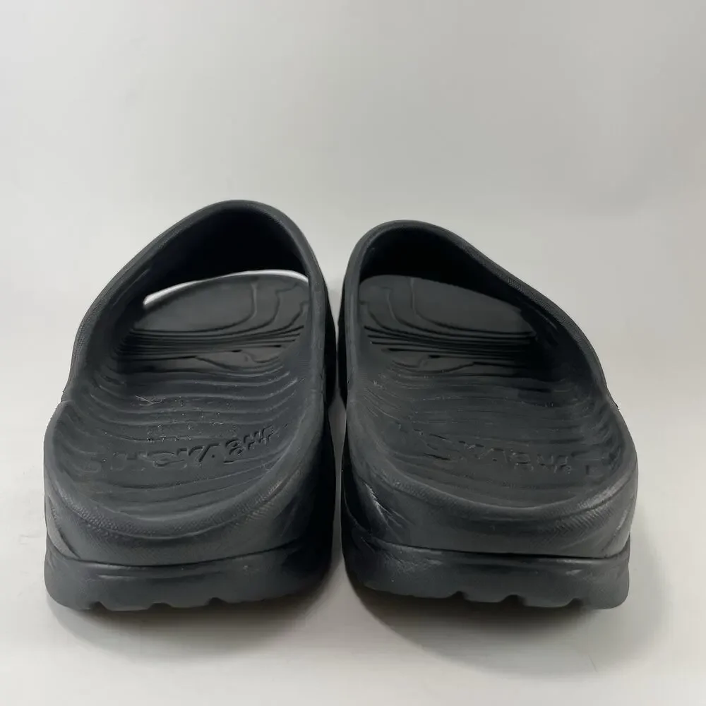 Hoka One One Ora Recovery 2 Mens Size 8 Black Foam Cushion Comfort Swim Slides